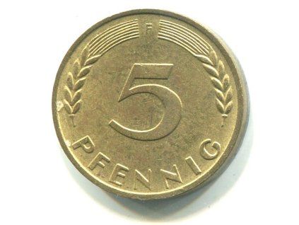 NĚMECKO. 5 Pfennig 1971/F