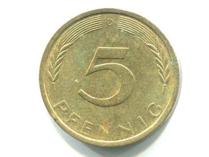 NĚMECKO. 5 Pfennig 1971/D