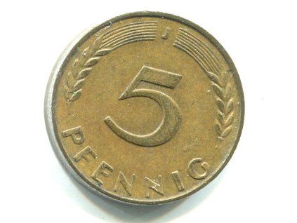 NĚMECKO. 5 Pfennig 1969/J