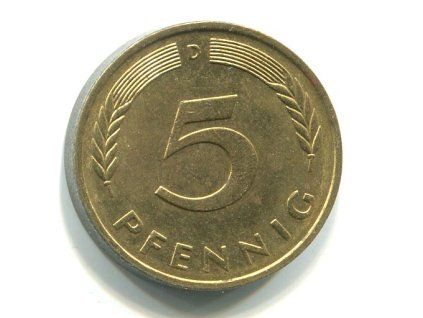 NĚMECKO. 5 Pfennig 1977/D