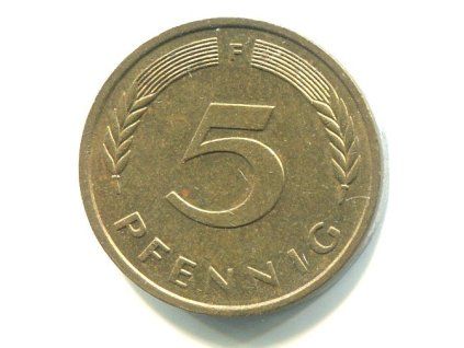 NĚMECKO. 5 Pfennig 1978/F