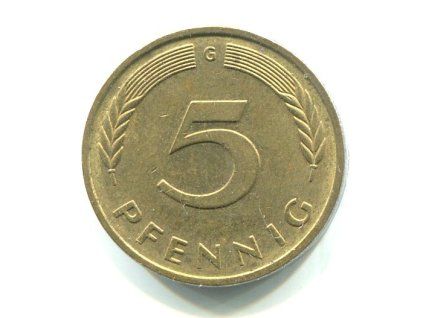 NĚMECKO. 5 Pfennig 1982/G