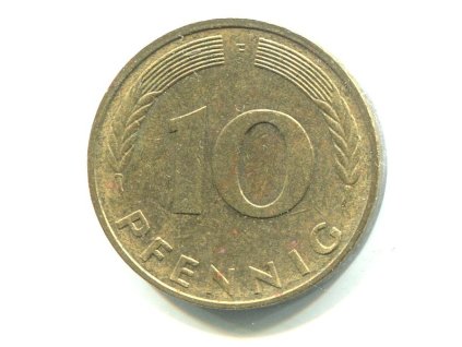 NĚMECKO. 10 Pfennig 1982/F