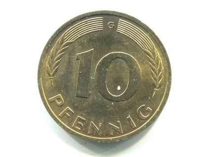 NĚMECKO. 10 Pfennig 1981/G