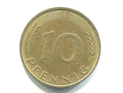 NĚMECKO. 10 Pfennig 1981/F