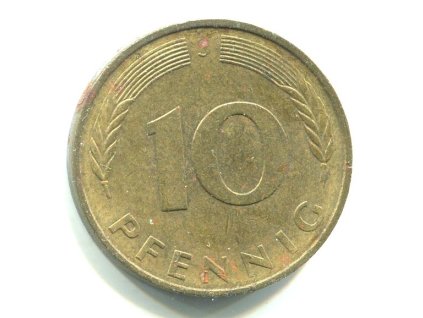 NĚMECKO. 10 Pfennig 1980/J