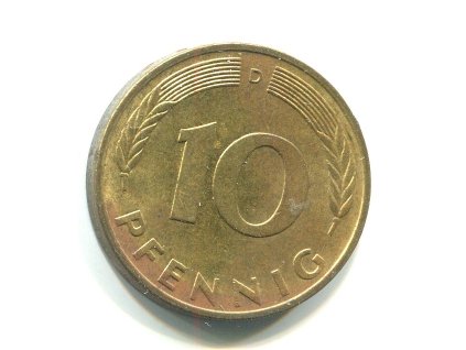 NĚMECKO. 10 Pfennig 1977/D