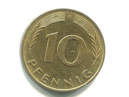 NĚMECKO. 10 Pfennig 1987/F