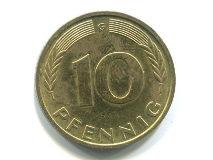 NĚMECKO. 10 Pfennig 1988/G