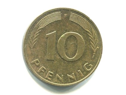NĚMECKO. 10 Pfennig 1988/F