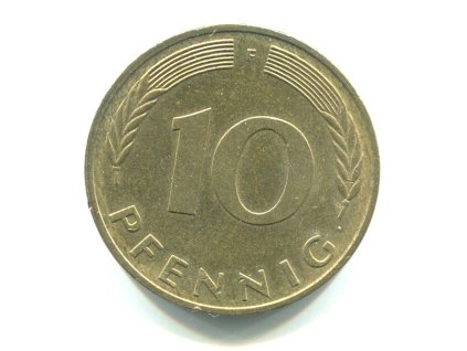 NĚMECKO. 10 Pfennig 1991/F