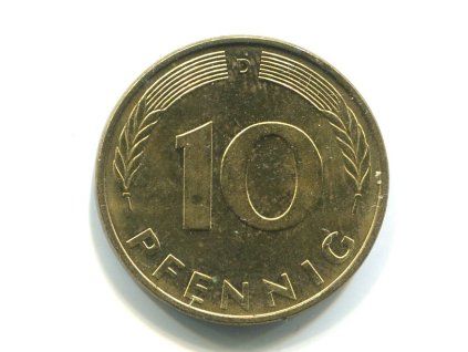 NĚMECKO. 10 Pfennig 1991/D