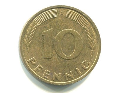 NĚMECKO. 10 Pfennig 1991/A