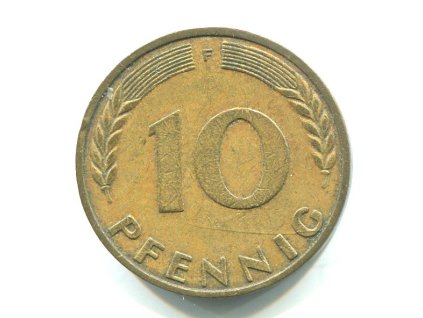 NĚMECKO. 10 pfennig 1970/F