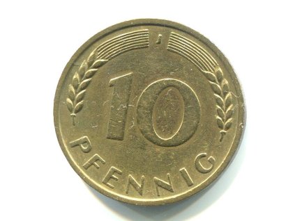 NĚMECKO. 10 pfennig 1950/J