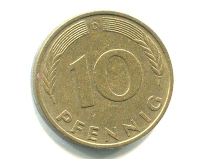 NĚMECKO. 10 pfennig 1980/D