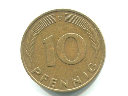NĚMECKO. 10 pfennig 1977/D