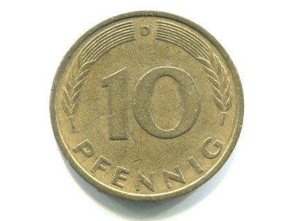 NĚMECKO. 10 pfennig 1979/D