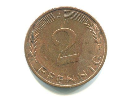 NĚMECKO. 2 Pfennig 1974/J