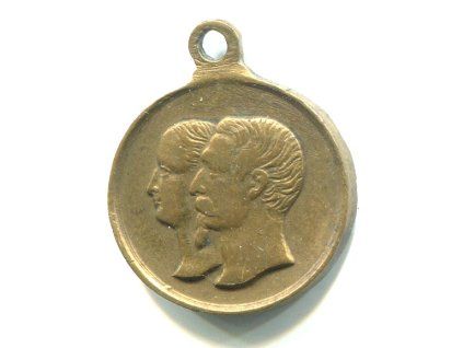 FRANCIE. Napoleon III. a manželka Eugenie. Narození prince 16. 3.1856. MCM 44.10