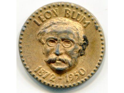 FRANCIE. Propagační žeton fy TOTAL. Leon BLUM.
