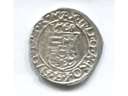 UHRY. Maxmilian II. Denár 1568/KB.