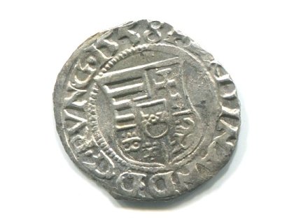UHRY. Ferdinand I. Denár 1558/KB.