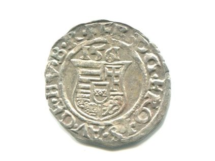 UHRY. Ferdinand I. Denár 1561/KB.