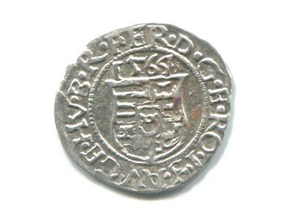 UHRY. Ferdinand I. Denár 1564/KB.