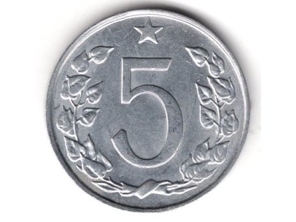 ČESKOSLOVENSKO. 5 haléřů 1967.
