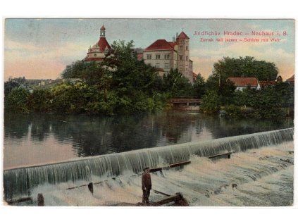 JINDŘICHŮV HRADEC. Zámek nad jezem. 1909.