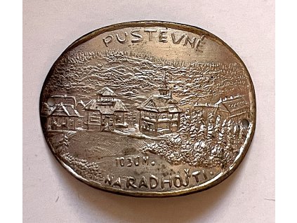 PUSTEVNĚ na Radhošti. Štítek na hůl.