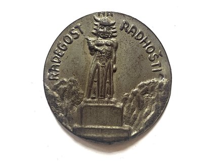 RADEGOST na Radhošti. Štítek na hůl.
