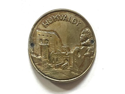 HUKVALDY. Štítek na hůl.