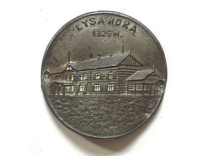 LYSÁ HORA. Štítek na hůl.