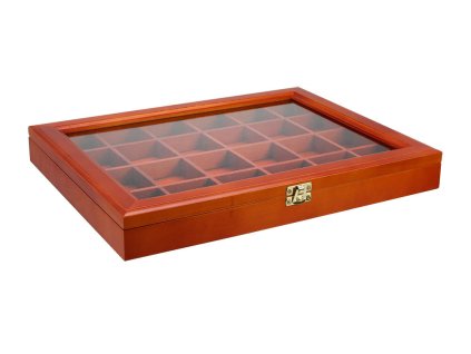 Dřevěná vitrína Woody s 45 poli - 1