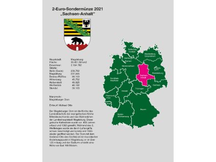 List TOPset na 2€ mince Německo - Sasko-Anhaltsko - 1
