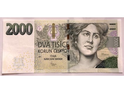 ČESKO. 2000 korun 2007. Série V 04. Hej. CZ 27.