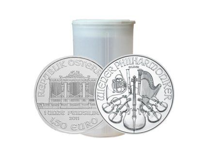 stribrna mince 1 oz wiener philharmoniker ruzne roky