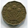VELKÁ BRITÁNIE. 3 pence 1937. KM-849