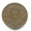 ŠVÝCARSKO. 2 rappen 1851.