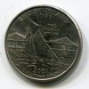 USA. 1/4 dollar 2001/P. Rhode Island.