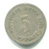 NĚMECKO. 5 Pfennig 1875/A.