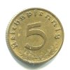 NĚMECKO. 5 Pfennig 1938/F.