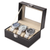 3 Slots Leather Watch Organizer New Black Watch Boxes Case With Window Jewelry Display Gift Case.jpg Q90.jpg