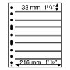 Plastové listy GRANDE, s 8 horizontálními (rozdělujícími) páskami, černé