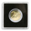 Kapsle QUADRUM, na mince do Ø 26 mm, průhledné, s černou pěnou - 10 kusů v balení