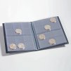 Kapesní album, s potiskem, na 96 mincí s Ø až 33 mm, modrá