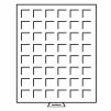 Box se 48 čtvercovými poli o rozměru 28×28 mm, kouřová barva