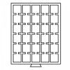 Box se 30 čtvercovými poli o rozměru 38×38 mm, kouřová barva - uvnitř červená